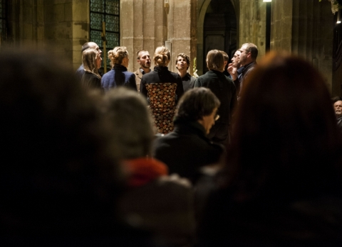 Koncert Teatru ZAR i zespołu Akn w kościele Église Saint-Merri w Paryżu, 2013, fot. Magdalena Mądra